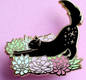 BROOCH LAPEL ENAMEL Magical Pins Pin (Page 1) - Kitty with Lotus - Clothing & Apparel