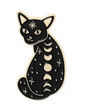 BROOCH LAPEL ENAMEL Magical Pins Pin (Page 1) - Kitty with Moon Phases - Clothing & Apparel