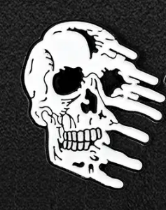BROOCH LAPEL ENAMEL Magical Pins Pin (Page 1) - Melting Skull - Clothing & Apparel