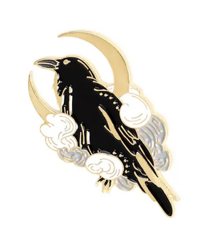 BROOCH LAPEL ENAMEL Magical Pins Pin (Page 1) - Raven Red Rose - Clothing & Apparel