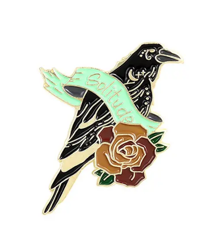 BROOCH LAPEL ENAMEL Magical Pins Pin (Page 1) - Raven Solitude - Clothing & Apparel