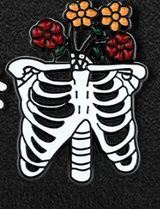 BROOCH LAPEL ENAMEL Magical Pins Pin (Page 1) - Ribs with Flowers - Clothing & Apparel