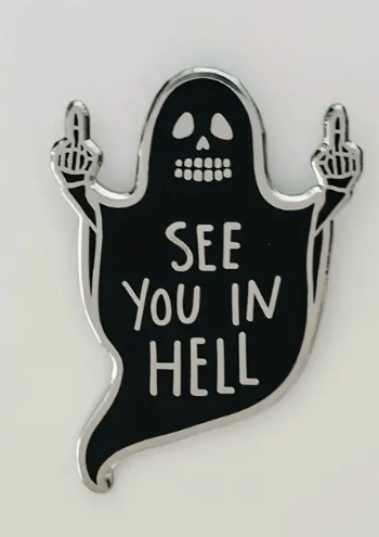 BROOCH LAPEL ENAMEL Magical Pins Pin (Page 1) - See You In Hell - Clothing & Apparel