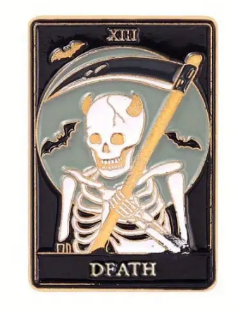 BROOCH LAPEL ENAMEL Magical Pins Pin (Page 1) - Tarot Cards Death - Clothing & Apparel
