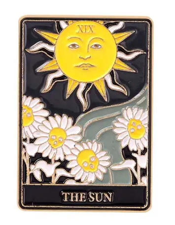 BROOCH LAPEL ENAMEL Magical Pins Pin (Page 1) - Tarot Cards Sun - Clothing & Apparel