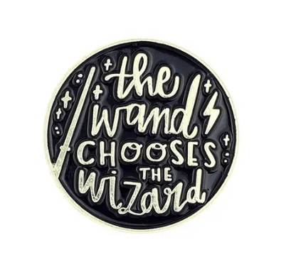 BROOCH LAPEL ENAMEL Magical Pins Pin (Page 1) - Wand Chooses Wizard - Clothing & Apparel