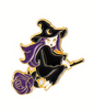 BROOCH LAPEL ENAMEL Magical Pins Pin (Page 1) - Witch on Broom - Clothing & Apparel