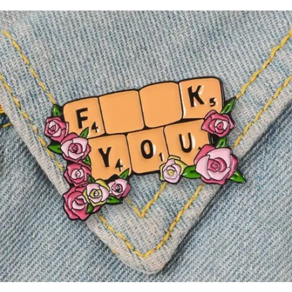 BROOCH LAPEL ENAMEL Magical Pins Pin (Page 2) - F**k Scrabble - Clothing & Apparel