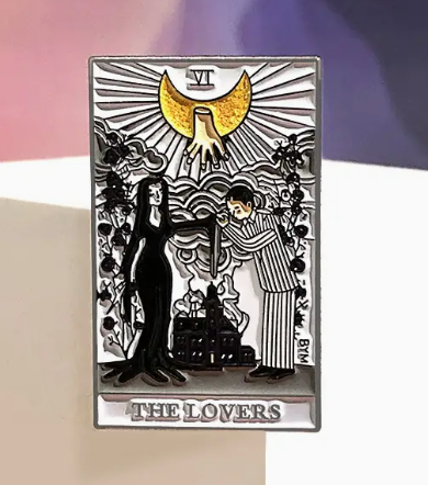 BROOCH LAPEL ENAMEL Magical Pins Pin (Page 2) - Lovers-Morticia and Gomez - Clothing & Apparel