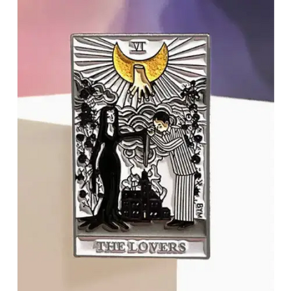 BROOCH LAPEL ENAMEL Magical Pins Pin (Page 2) - Lovers-Morticia and Gomez - Clothing & Apparel