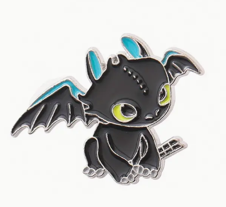 BROOCH LAPEL ENAMEL Magical Pins Pin (Page 2) - Night Fury - Clothing & Apparel