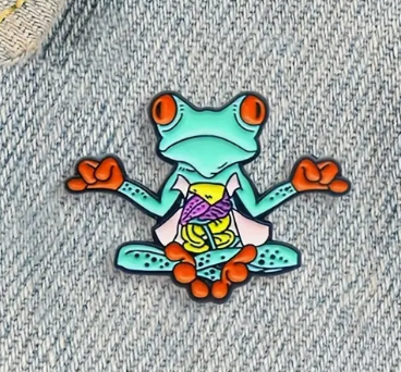 BROOCH LAPEL ENAMEL Magical Pins Pin (Page 2) - Zen Frog - Clothing & Apparel