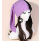 Bunny Beanie Stocking Cap Hat - Black/Purple - Clothing & Apparel