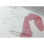 Bunny Beanie Stocking Cap Hat - Pink/White - Clothing & Apparel