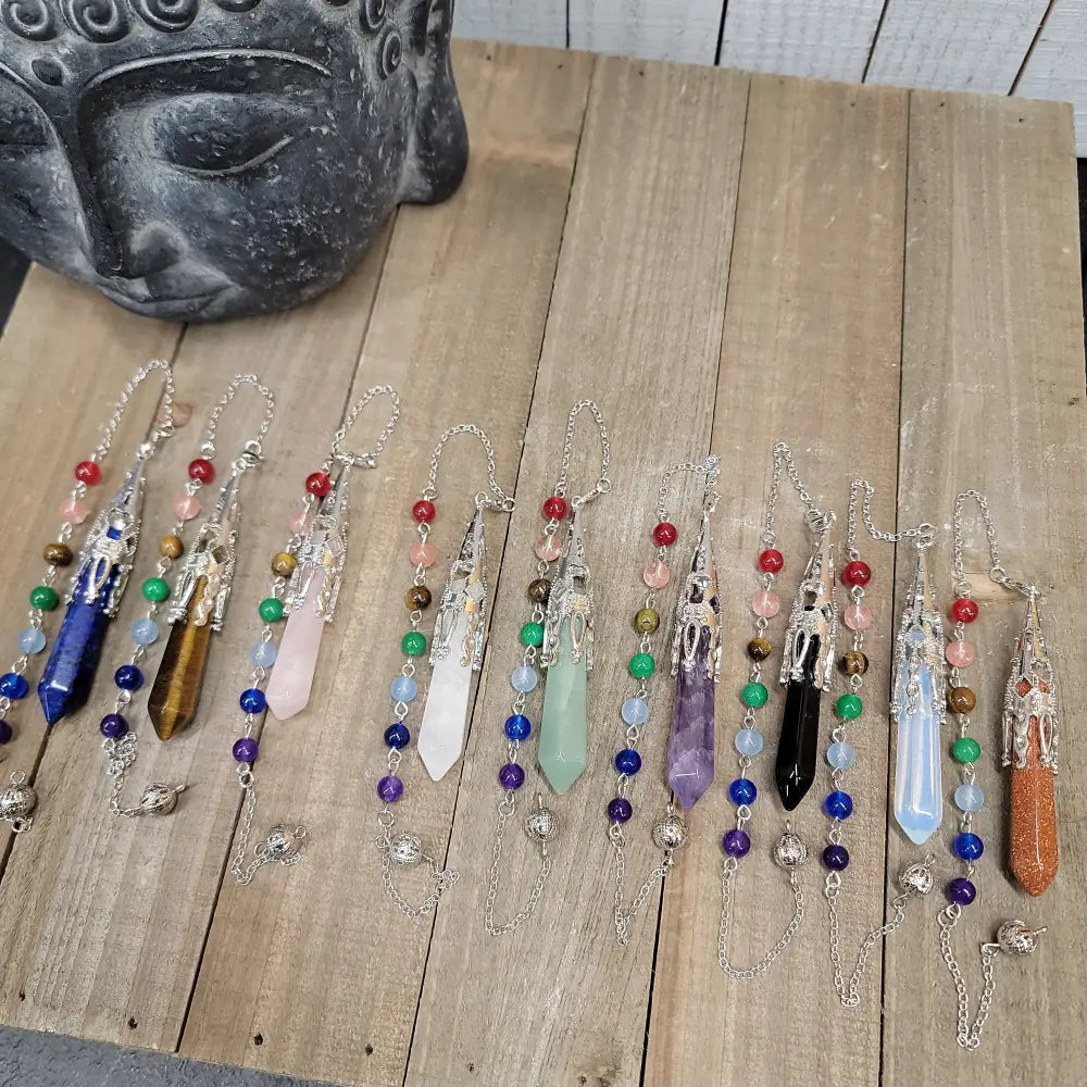 CAPPED PENDULUM - CHAKRA CHAIN - Pendulums & Mats