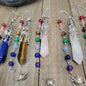 CAPPED PENDULUM - CHAKRA CHAIN - ROSE QUARTZ - Pendulums & Mats