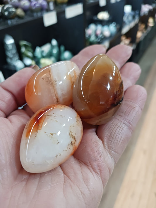🧡🥚 Carnelian Egg (1 3/4’’) – Vitality Creativity & Sacred Energy! ✨ - Spheres