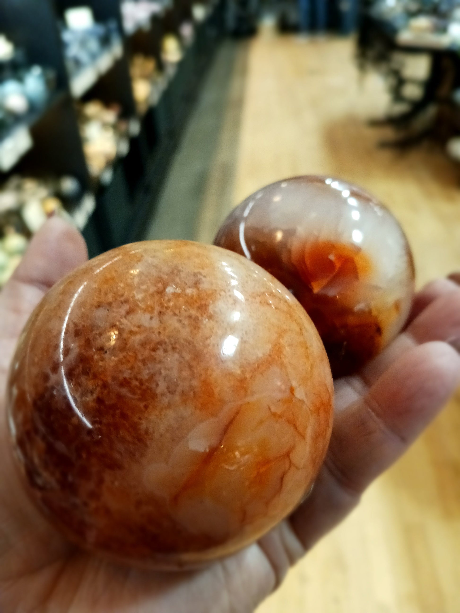 🔥🧡 Carnelian Spheres (3’’) – Ignite Confidence and Creative Energy! 🧡🔥 - Spheres