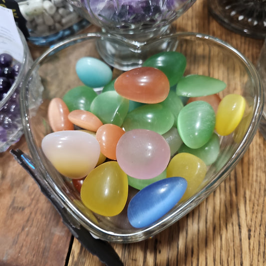 Cat eye tumble- Assorted colors- Intuitive pick - Tumbles
