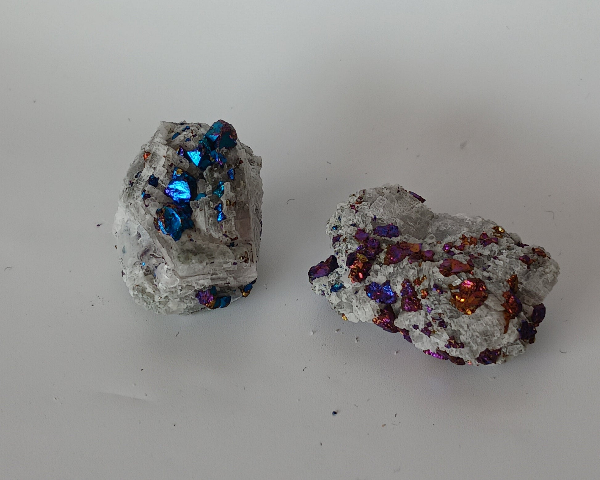 🦚✨ Chalcopyrite (Peacock Ore) with Calcite & Quartz – Joyful Transformation Amplified Energy & Spiritual Clarity! ✨🦚