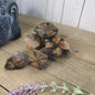 Polished Chiastolite Cross Stone featuring a distinct, naturally formed cross pattern, displayed on a white background.
