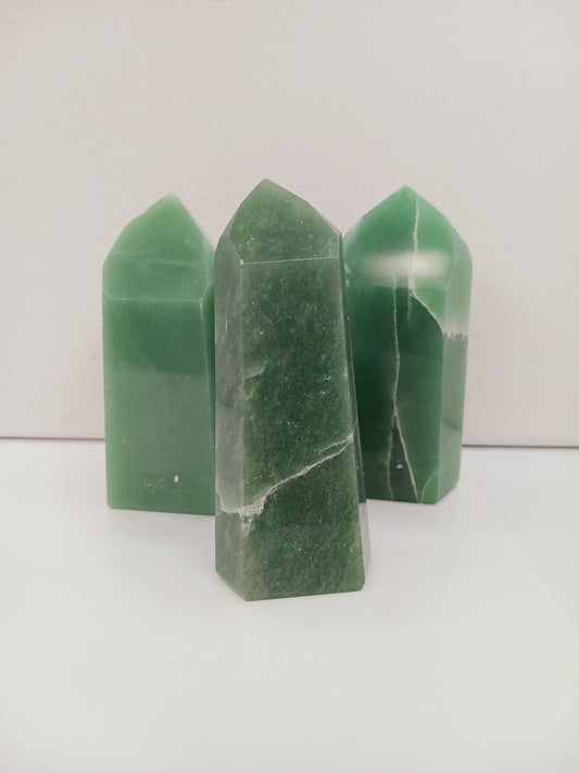 💚✨ Chunky Green Aventurine Tower – Luck Growth & Heart Healing! 🌱 - Towers