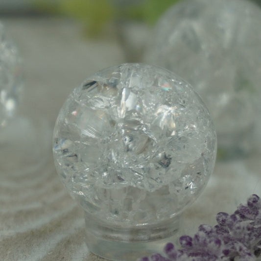 Clear Crackle Quartz Sphere - Spheres