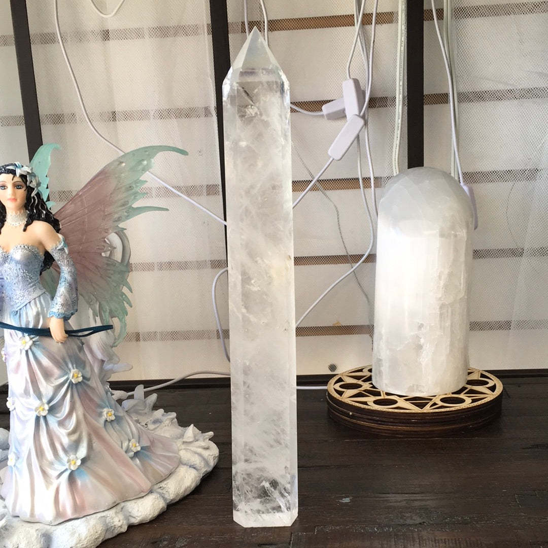 Huge Clear Quartz Tower – Gorgeous Clarity & Amplifying Energy 🤍✨ - 1- 12’’ - Towers