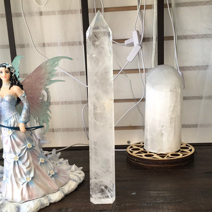 Huge Clear Quartz Tower – Gorgeous Clarity & Amplifying Energy 🤍✨ - 1- 12’’ - Towers