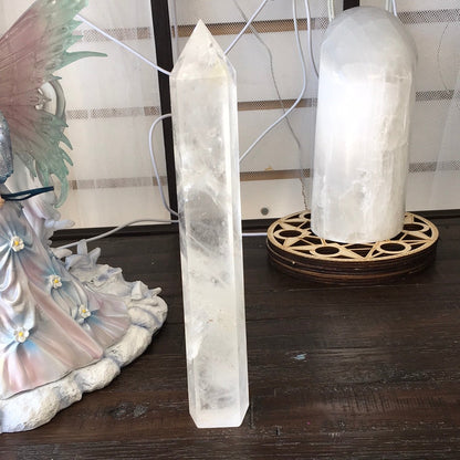 Huge Clear Quartz Tower – Gorgeous Clarity & Amplifying Energy 🤍✨ - 8 - 8.5’’ - Towers