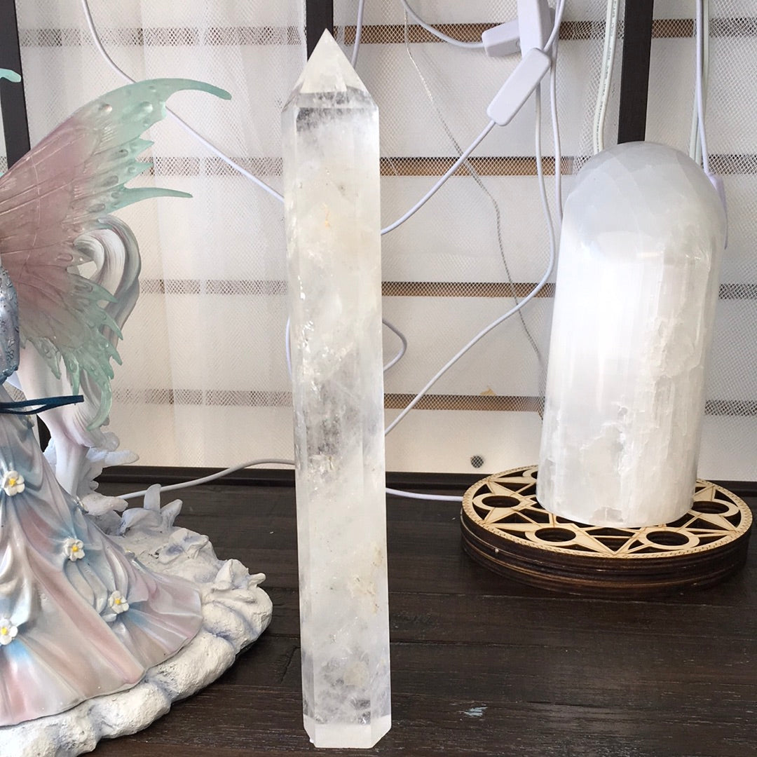 Huge Clear Quartz Tower – Gorgeous Clarity & Amplifying Energy 🤍✨ - 6- 10’’ - Towers