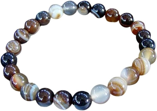 ☕✨ Coffee Agate Bracelet 8mm – Grounding Stability and Comfort 🤎 - OMC BRACELETS