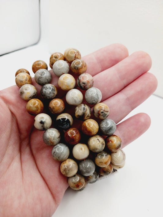 Crazy Lace Agate Bracelet - 10mm - OMC BRACELETS