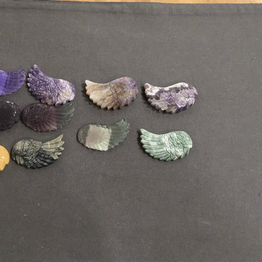 2.5 inch crystal angel wings for protection and comfort – The Mystical Moons