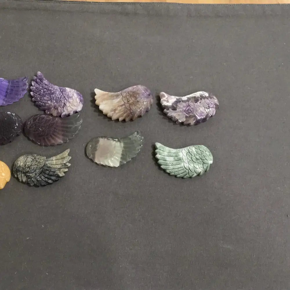 2.5 inch crystal angel wings for protection and comfort – The Mystical Moons