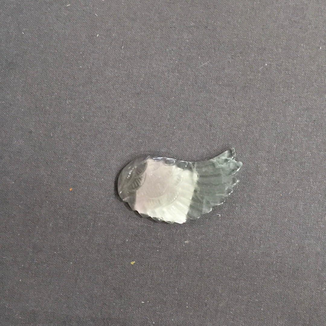 Crystal Angel Wings 2.5’’ – Guardian Angel Energy | The Mystical Moons - Green Fluorite - 9 - Carvings