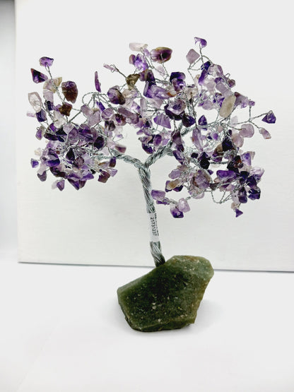 9’’ Crystal Gemstone Trees - 9’’ Amethyst (silver) - Home Decor