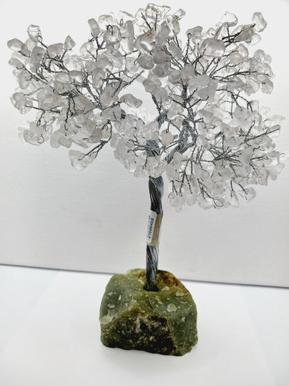 9’’ Crystal Gemstone Trees - 9’’ Clear Quartz (silver) - Home Decor