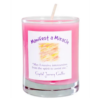 Harmonia Reiki Herbal Votive Candle - Manifest a Miracle - Candles & Accessories