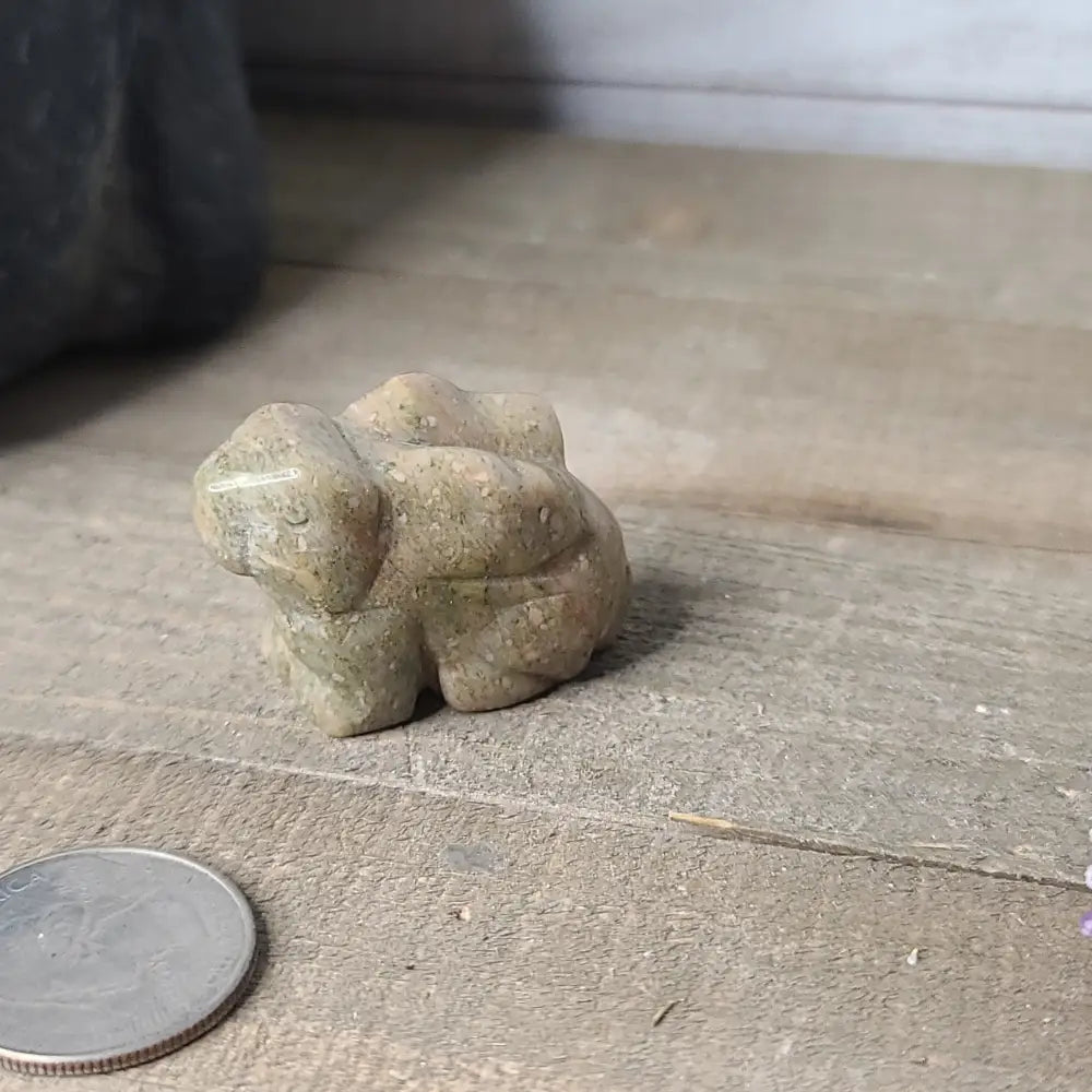 Crystal Rabbit - Unakite - Carvings