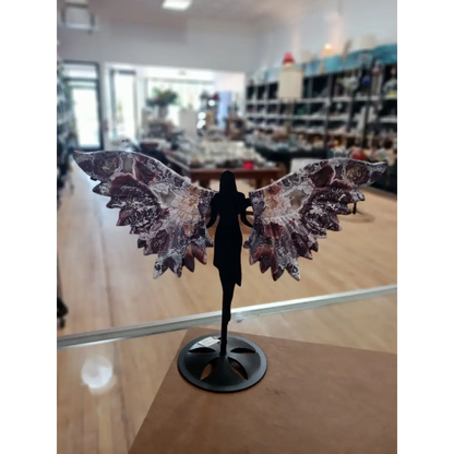 ✨ Crystal Wings with Stand – Transformation Protection and Angelic Energy! 🌟 - Red Mexican Wing was broken and mended
