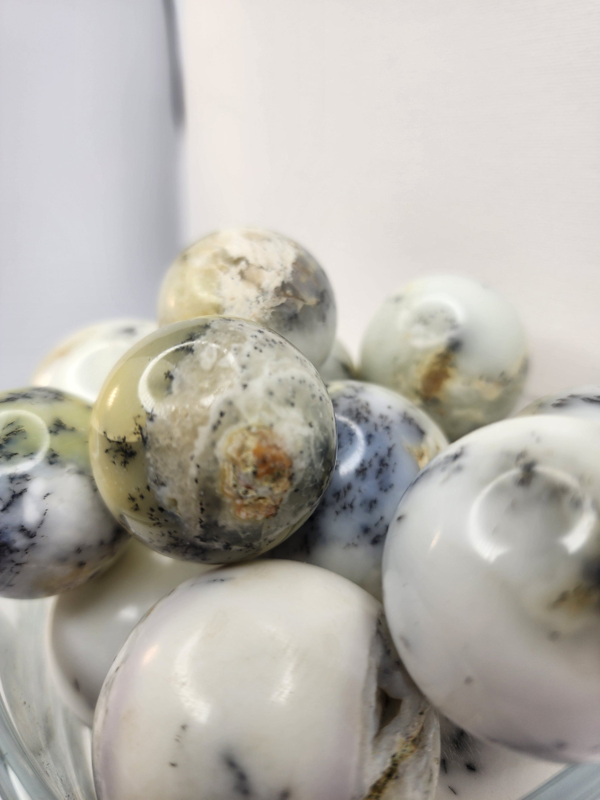⚪🌿 Dendritic Opal Spheres – Growth Wisdom and Natural Harmony! 🌿⚪ - Spheres