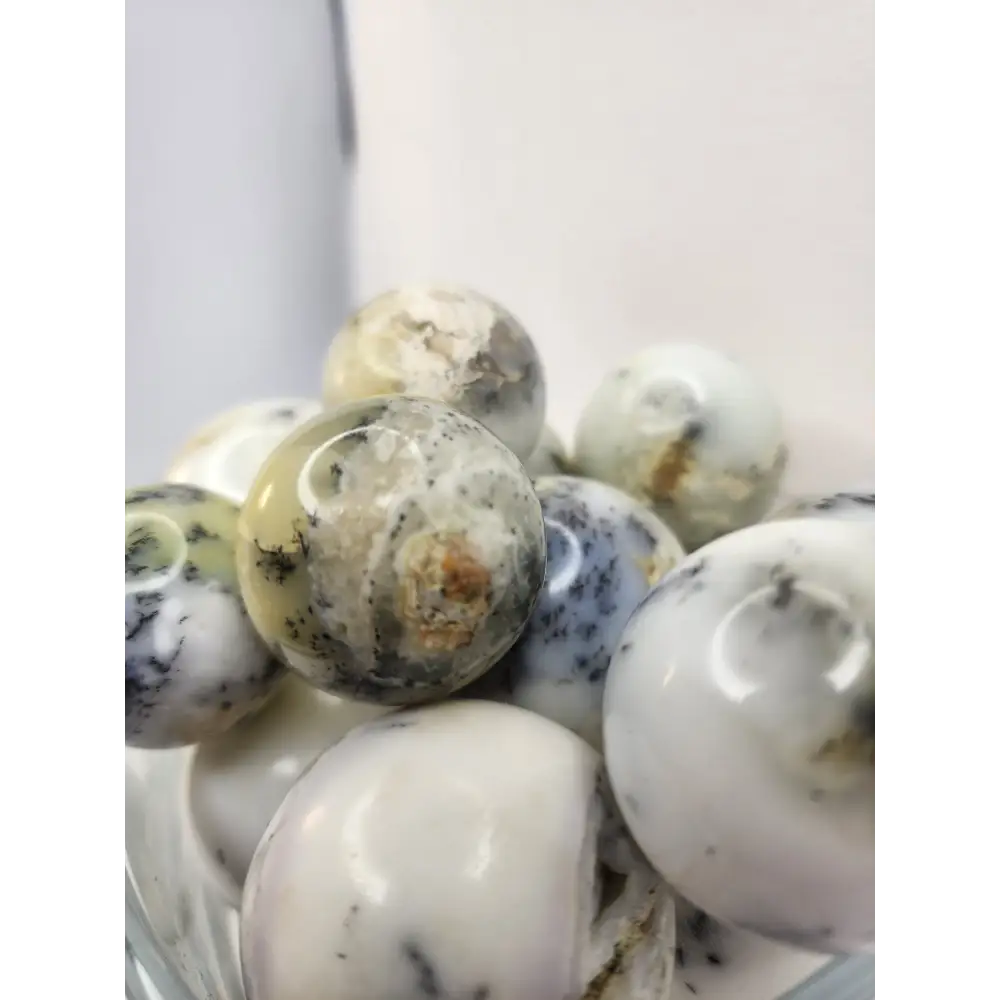 ⚪🌿 Dendritic Opal Spheres – Growth Wisdom and Natural Harmony! 🌿⚪ - Spheres