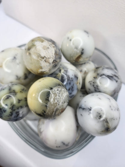 ⚪🌿 Dendritic Opal Spheres – Growth Wisdom and Natural Harmony! 🌿⚪ - Spheres