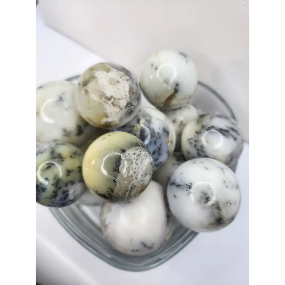 ⚪🌿 Dendritic Opal Spheres – Growth Wisdom and Natural Harmony! 🌿⚪ - Spheres