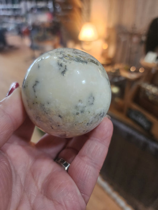 ⚪🌿 Dendritic Opal Spheres – Growth Wisdom and Natural Harmony! 🌿⚪ - Spheres