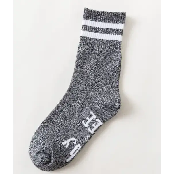 Dobby Socks - Dark Gray/White - Clothing & Apparel