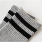Dobby Socks - Light Gray/Black Band - Clothing & Apparel
