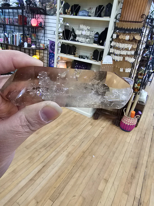 🌈🖤 Double Terminated Smoky Quartz with Rainbows – Grounding Protection & Illuminated Energy! ✨ - 1 - Towers