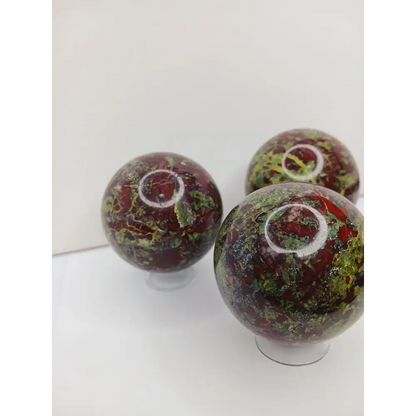 🐉✨ Dragon’s Blood Jasper Sphere – Courage Vitality and Ancient Wisdom! 🌿 - Spheres